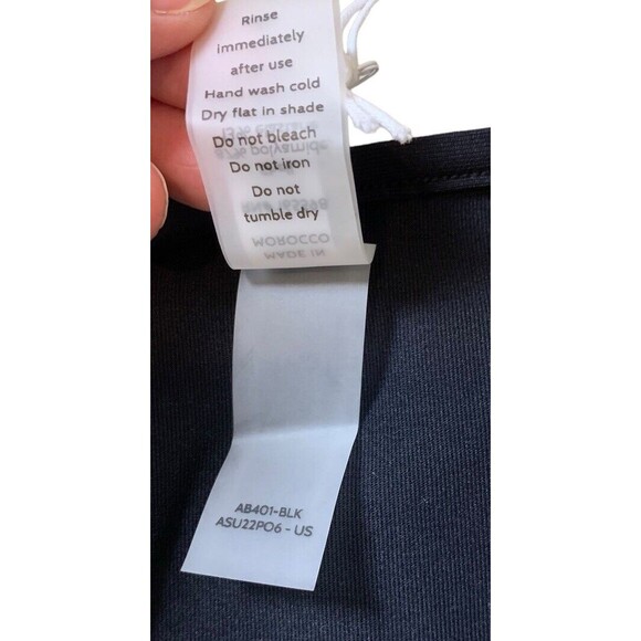 Andie Swim X Demi Moore The Cannes Bikini Bottom Women's Size Large Black New! - Picture 12 of 13